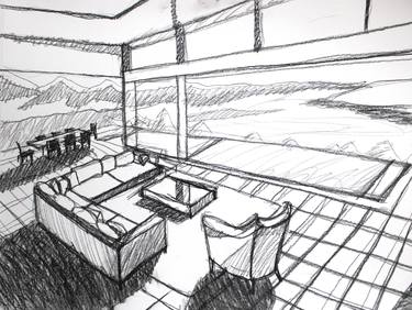 Original Contemporary Home Drawings by Michael Hanna