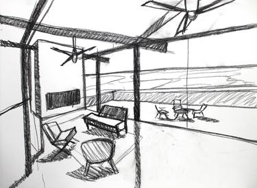 Original Contemporary Home Drawings by Michael Hanna