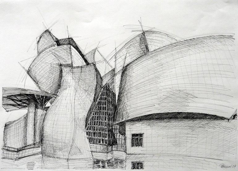 bilbao 10 Drawing by veronika pommer | Saatchi Art