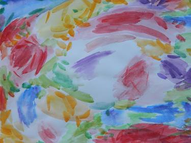 Print of Abstract Floral Paintings by Theodora Papoulidoy