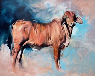 Original Expressionism Cows Paintings by Aimée Hoover