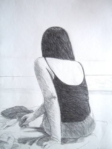 ON THE BEACH (drawing) thumb