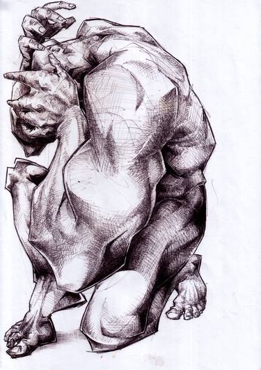 Original Figurative Body Drawings by r f r