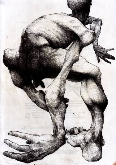 Original Figurative Body Drawings by r f r