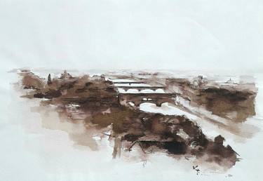 Original Impressionism Landscape Drawings by Karina Plachetka