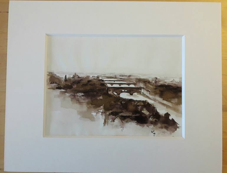 Original Impressionism Landscape Drawing by Karina Plachetka