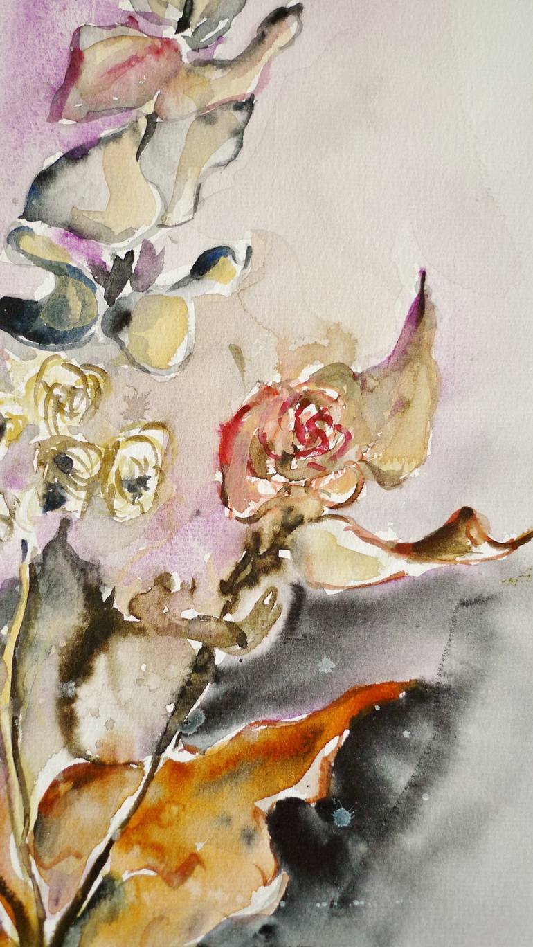 Original Expressionism Floral Painting by Karina Plachetka