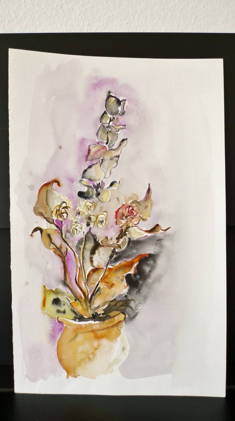 Original Expressionism Floral Painting by Karina Plachetka