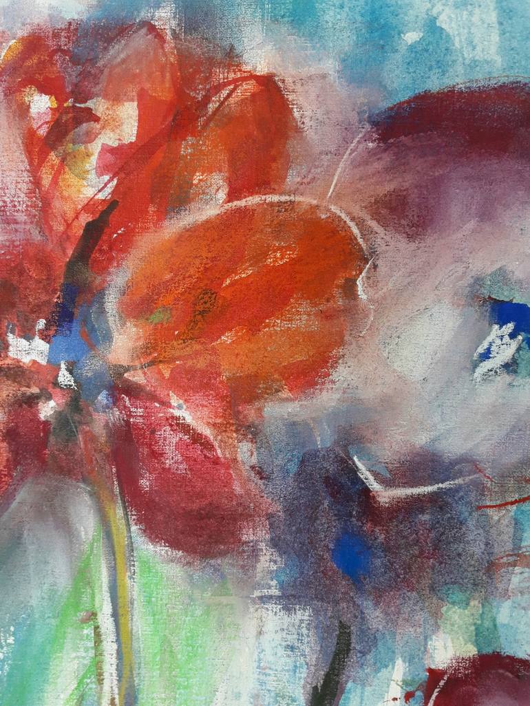 Original Expressionism Floral Painting by Karina Plachetka