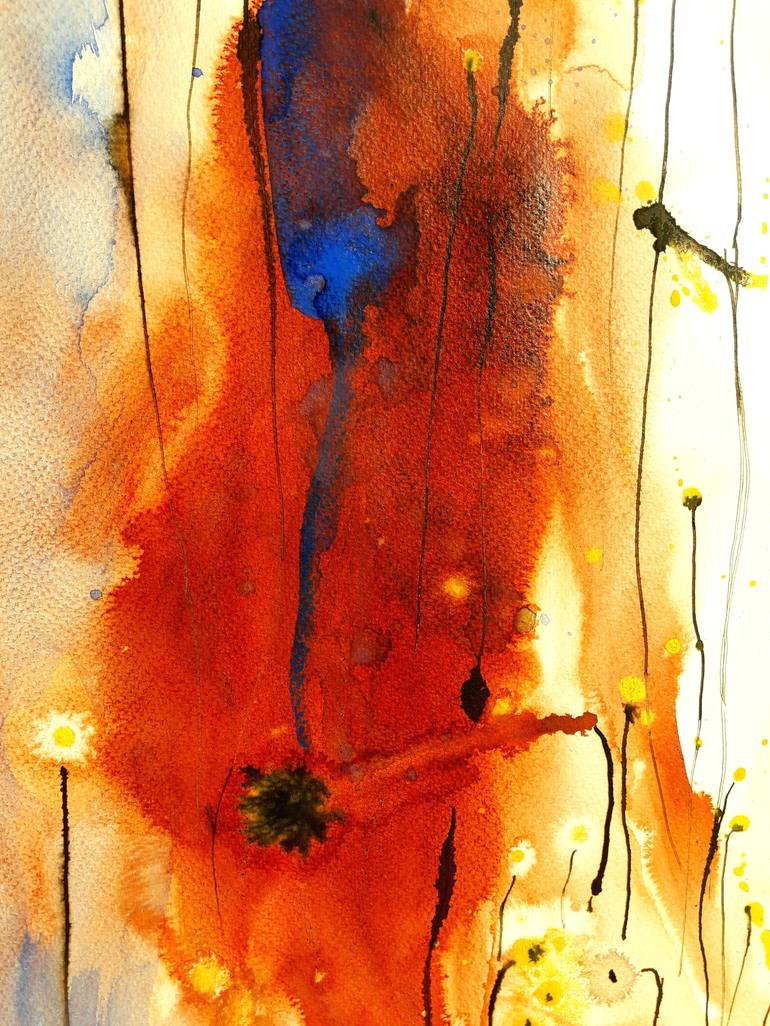 Original Abstract Floral Painting by Karina Plachetka