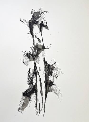 Original Abstract Floral Drawings by Karina Plachetka