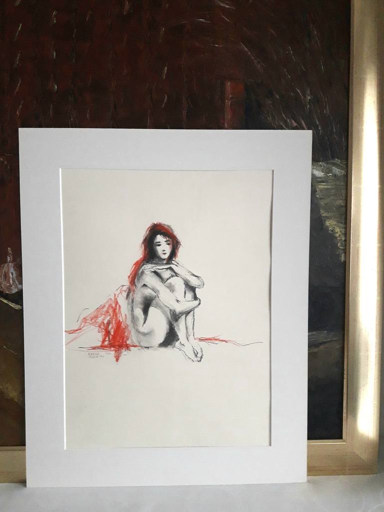 Original Figurative Women Drawing by Karina Plachetka