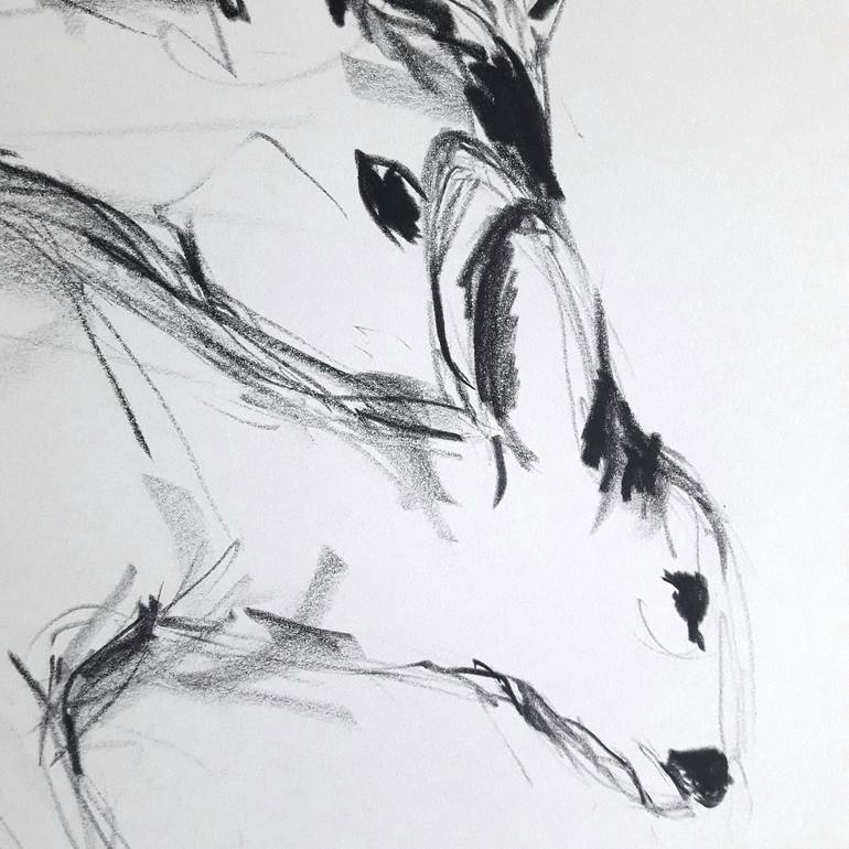 Original Minimalism Animal Drawing by Karina Plachetka