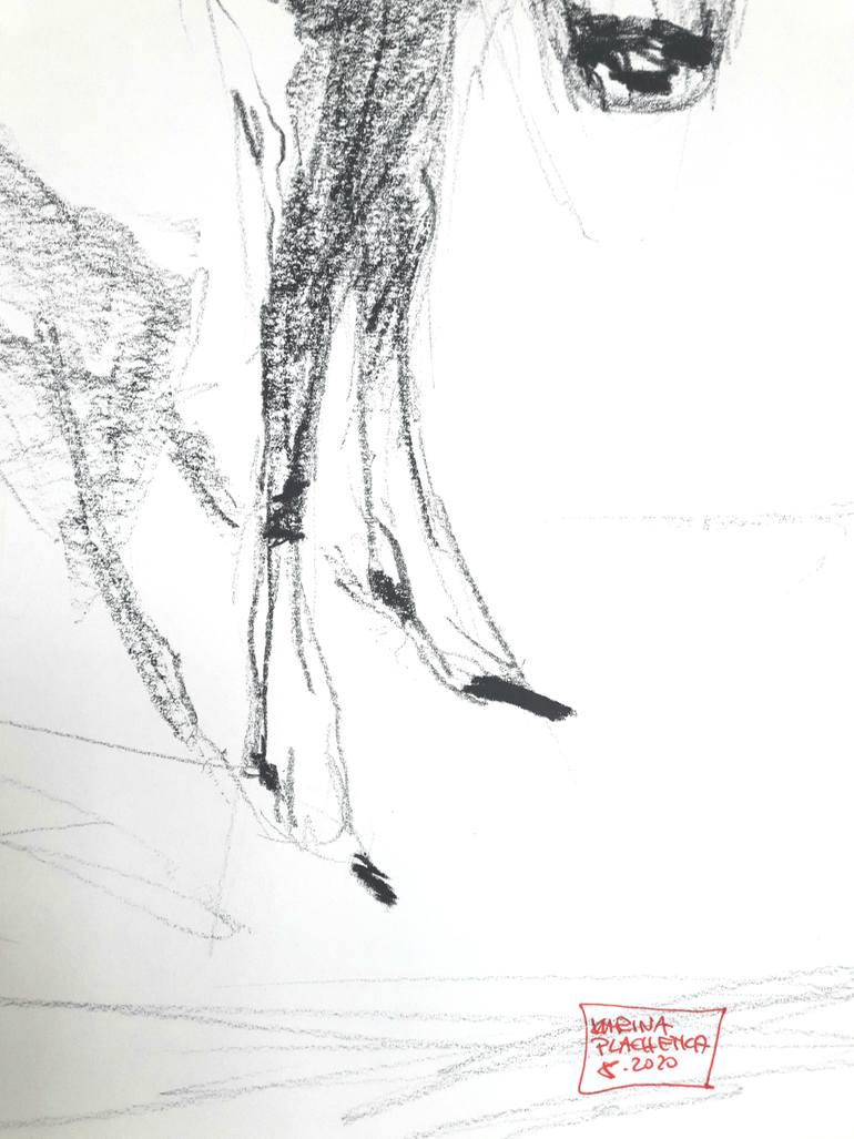 Original Impressionism Animal Drawing by Karina Plachetka