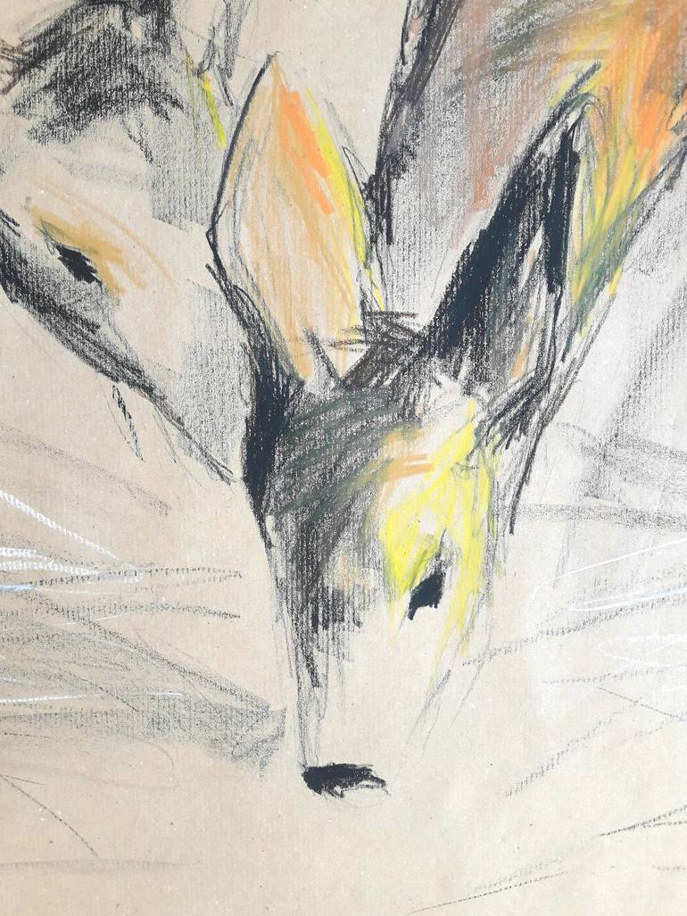 Original Impressionism Animal Drawing by Karina Plachetka