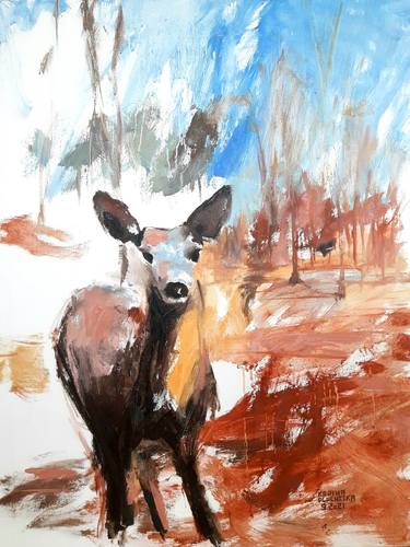 Original Expressionism Animal Paintings by Karina Plachetka