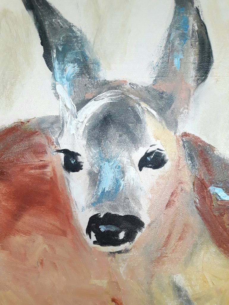 Original Impressionism Animal Painting by Karina Plachetka