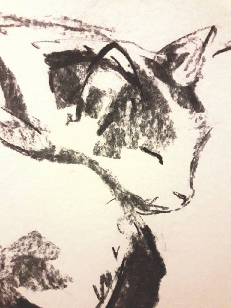 Original Expressionism Animal Drawing by Karina Plachetka