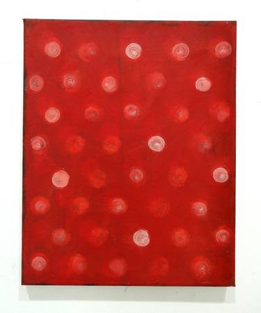 Ballet of White Dots on Rubies – Pattern of Light – Pattern eternalized – Fashionable Painting thumb