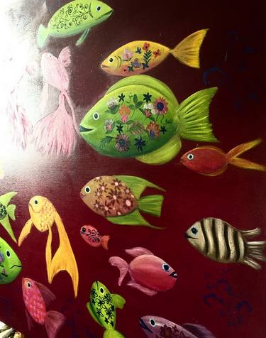 Print of Fish Paintings by Darina Vanková