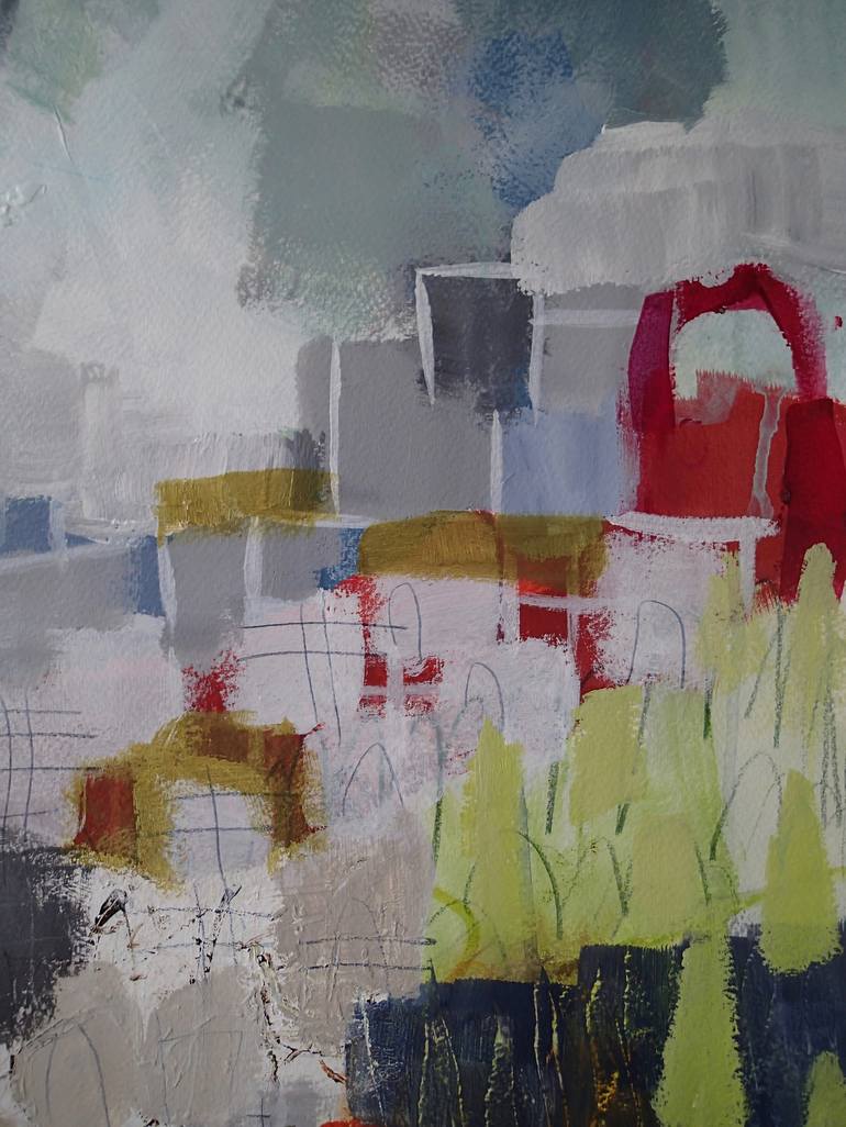 Original Abstract Expressionism Places Painting by Christine Scurr