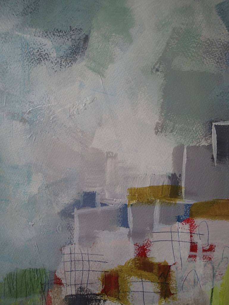 Original Abstract Expressionism Places Painting by Christine Scurr