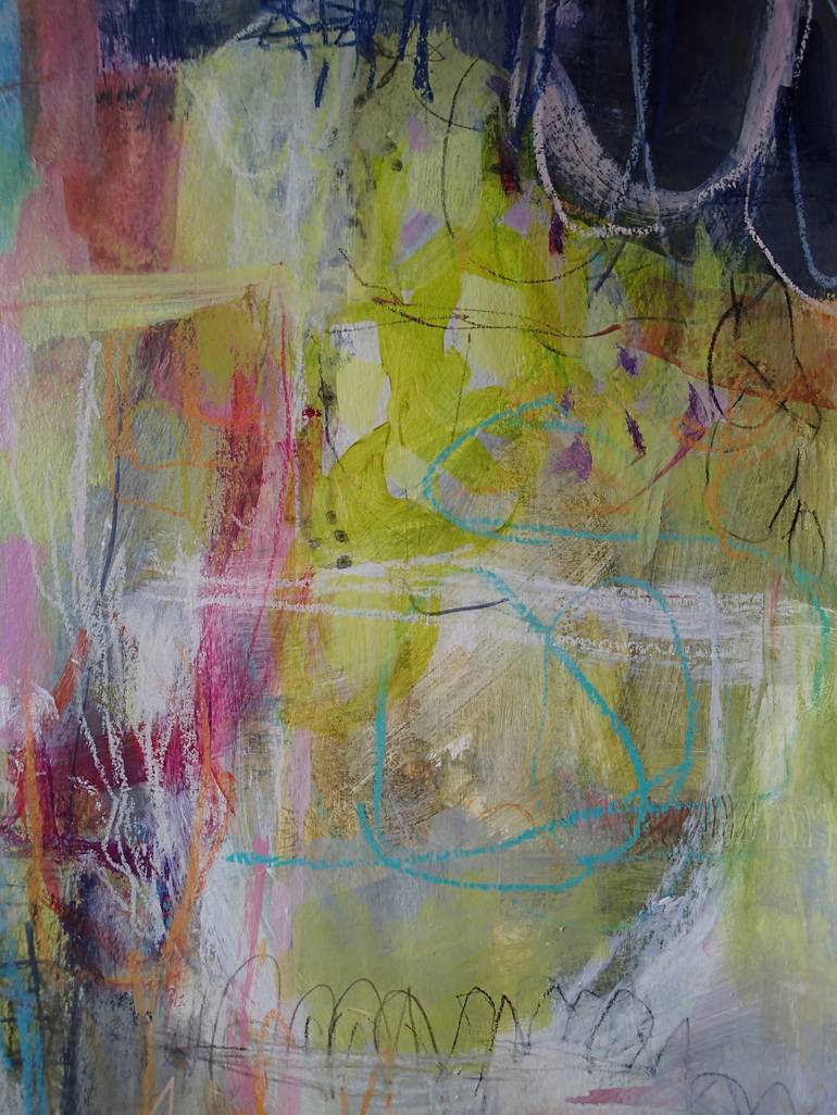 Original Abstract Garden Painting by Christine Scurr