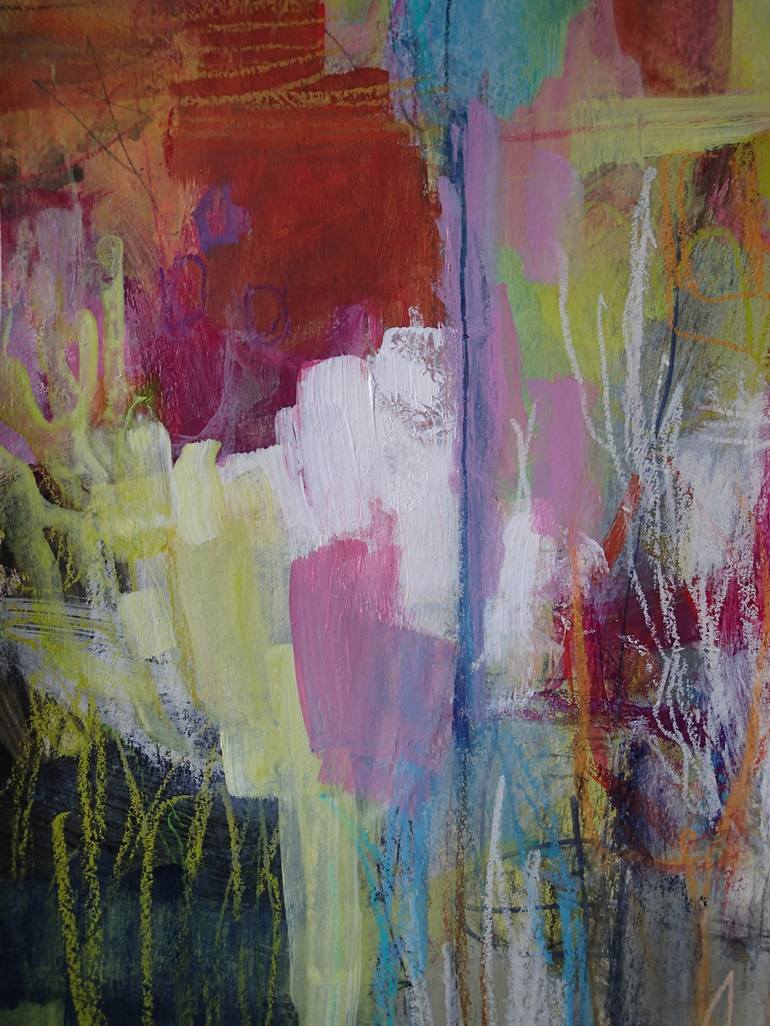 Original Abstract Garden Painting by Christine Scurr