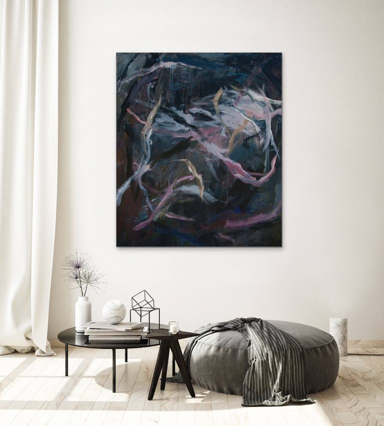 Original Abstract Expressionism Abstract Painting by Christine Scurr