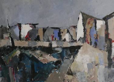 Original Expressionism Architecture Painting by Martin Kruger