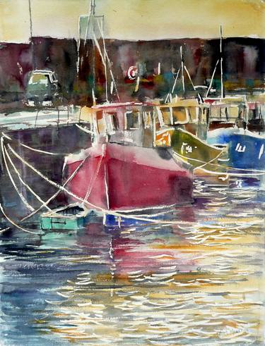 Original Fine Art Boat Paintings by Noel Manning