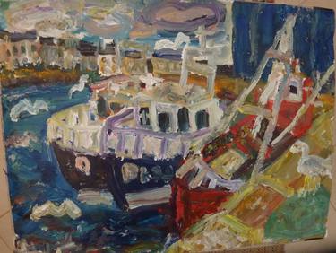Print of Expressionism Boat Paintings by Michael Rickard