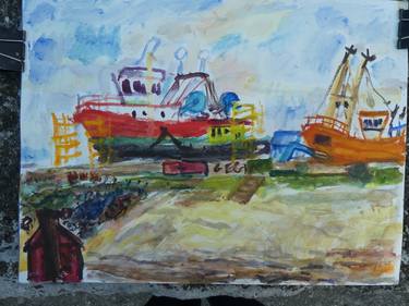 Original Boat Paintings by Michael Rickard