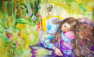 Print of Figurative Children Paintings by Velta Emilija Platupe