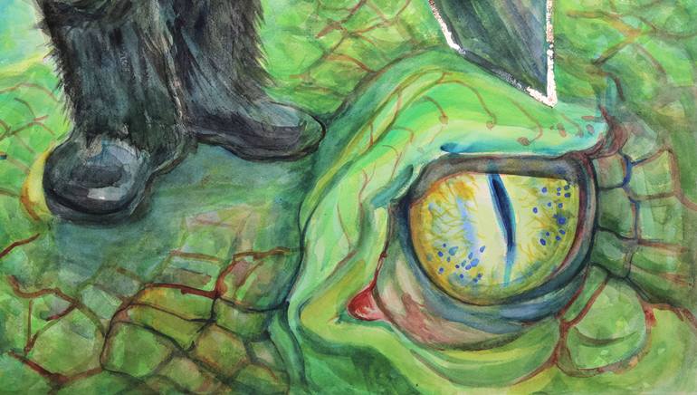 Original Figurative Children Painting by Velta Emilija Platupe