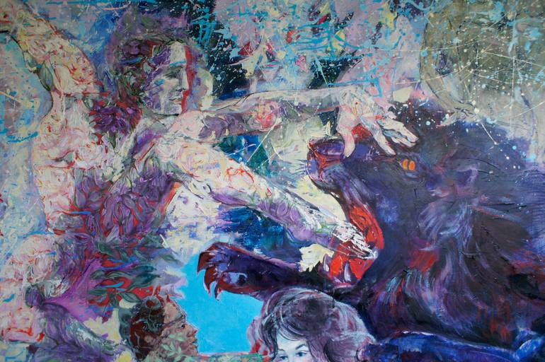 Original Figurative Erotic Painting by Velta Emilija Platupe