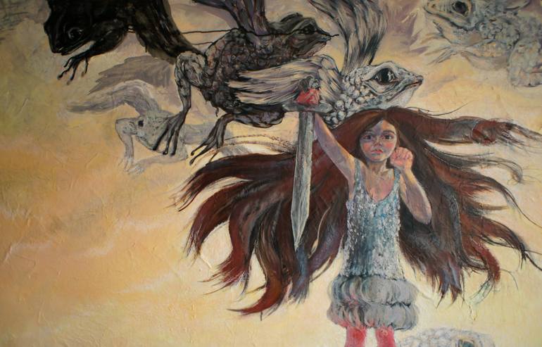 Original Figurative Fantasy Painting by Velta Emilija Platupe
