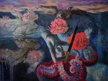 Octopus Woman with Peonies thumb