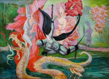 Print of Erotic Paintings by Velta Emilija Platupe