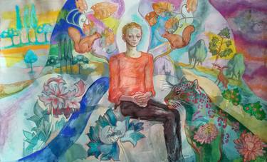 Print of Figurative Children Paintings by Velta Emilija Platupe