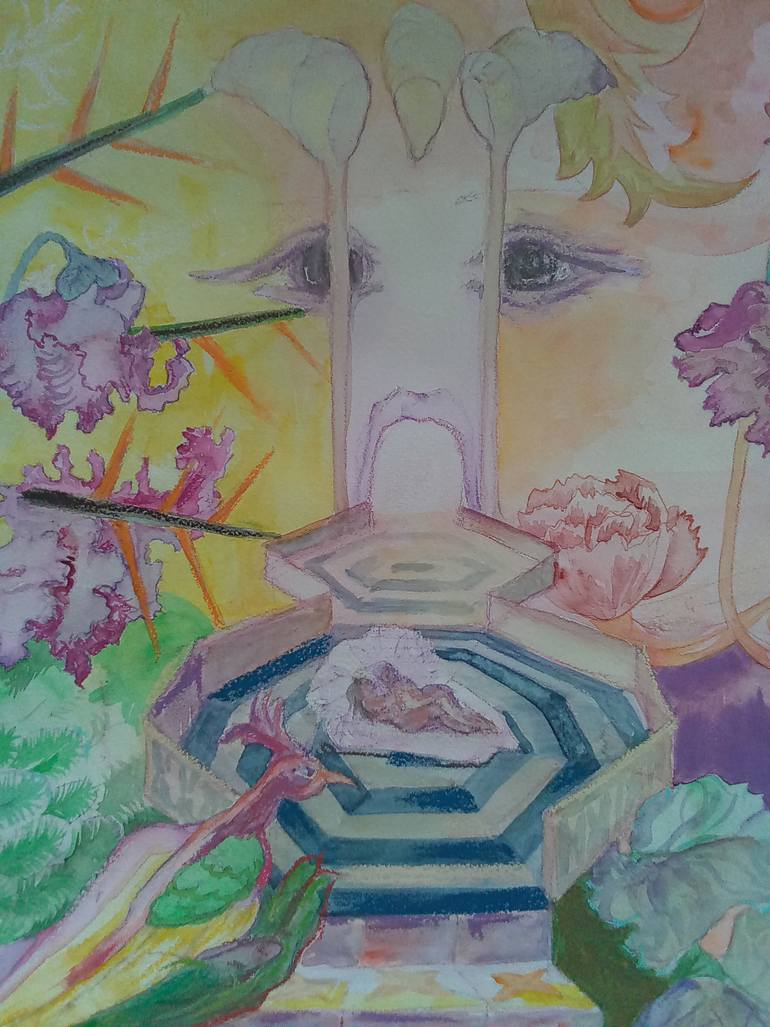 Original Figurative Religious Painting by Velta Emilija Platupe