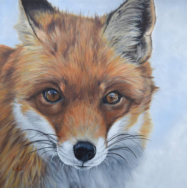 'Red Fox' Painting by Nicola Colbran | Saatchi Art