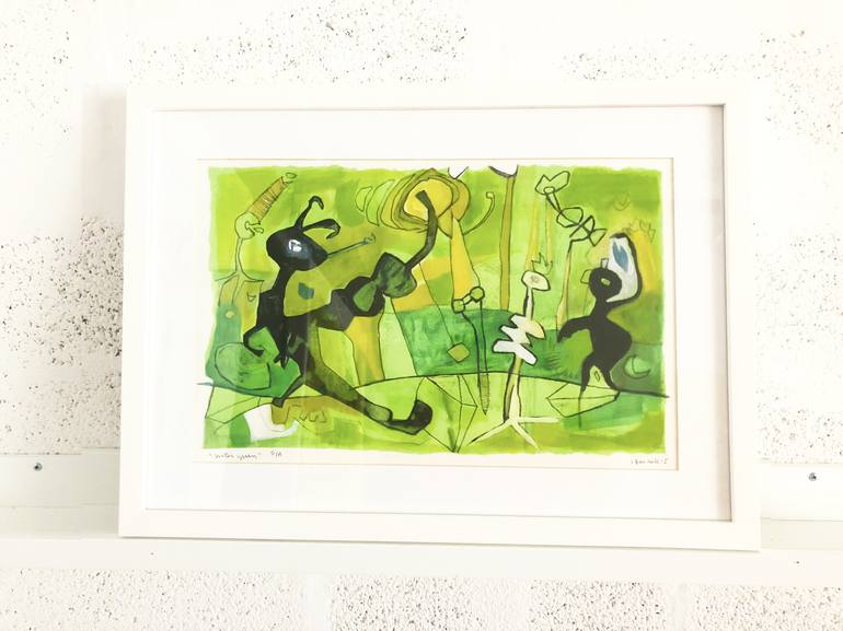 Original Abstract Fantasy Printmaking by isabel brinck