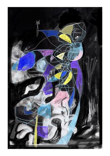 Original Abstract Expressionism Abstract Mixed Media by isabel brinck