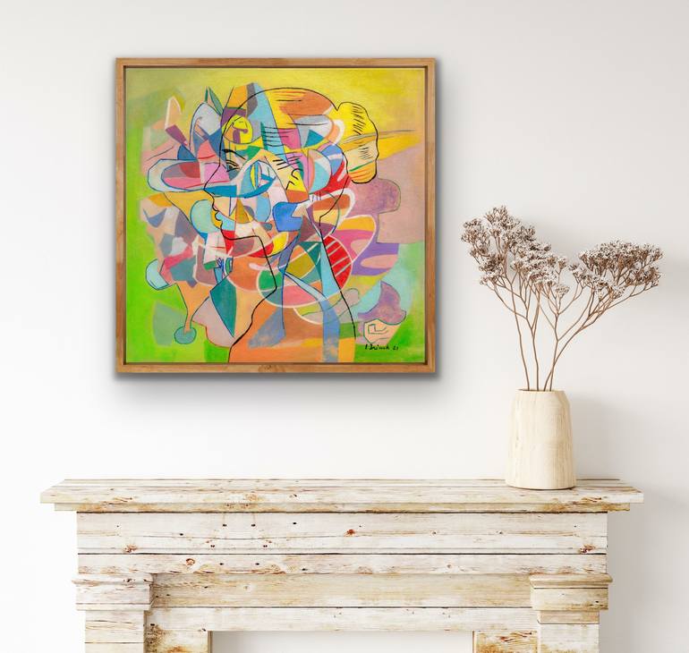 Original Cubism Abstract Painting by isabel brinck