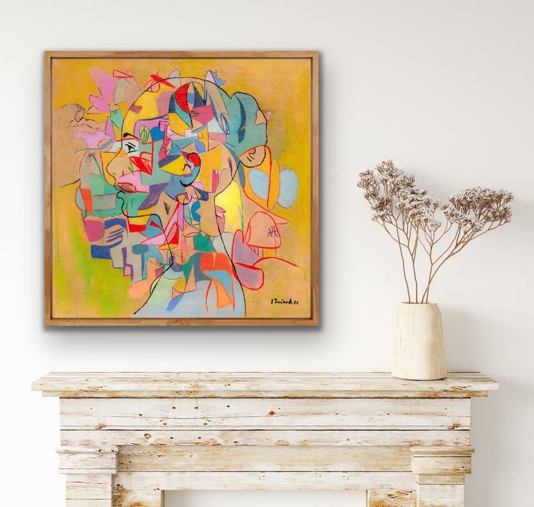 Original Cubism Abstract Painting by isabel brinck