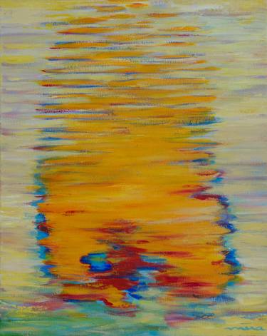 Original Abstract Water Paintings by Mira Kamada