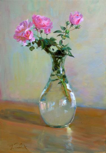 Flowers In A Vase Painting By Igor Zhuk Saatchi Art