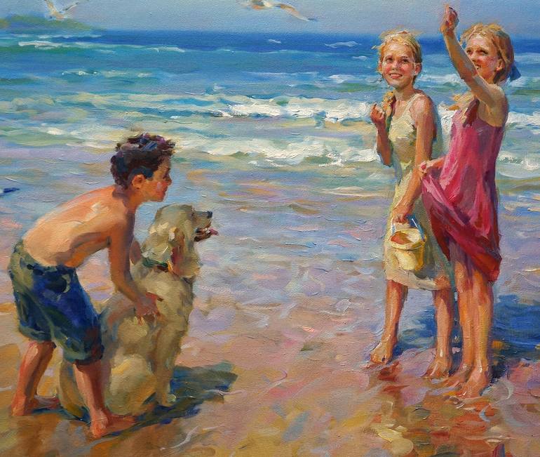 Original Figurative Children Painting by Igor Zhuk