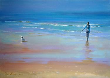 Print of Figurative Beach Paintings by Igor Zhuk